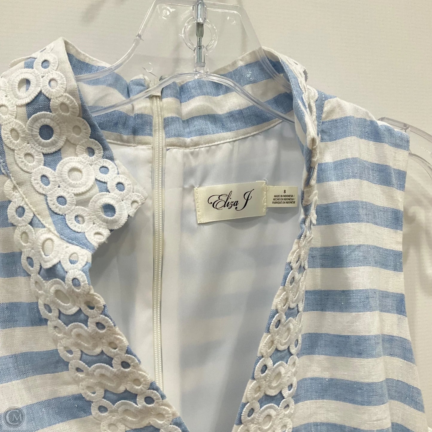 Dress Casual Midi By Eliza J In Striped Pattern, Size: 8