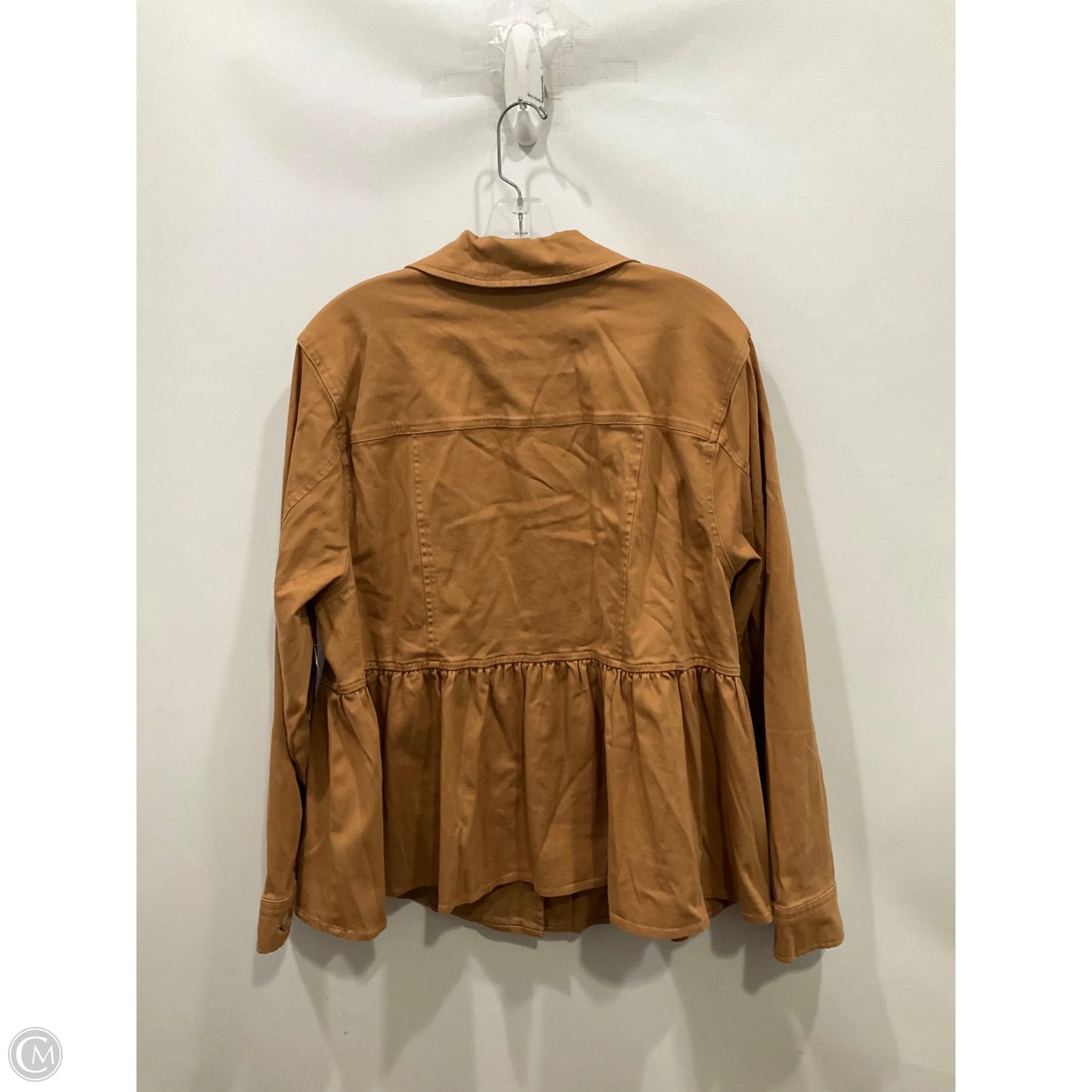 Jacket Shirt By Torrid In Tan, Size: 2x