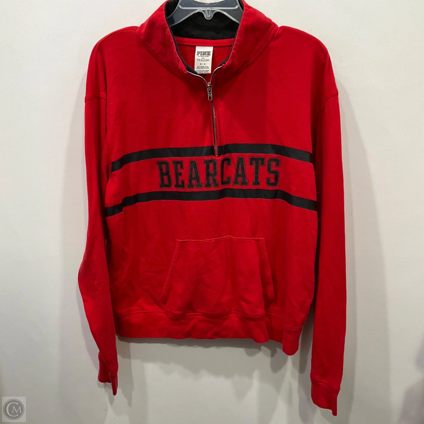 Sweatshirt Collar By Pink In Red, Size: M