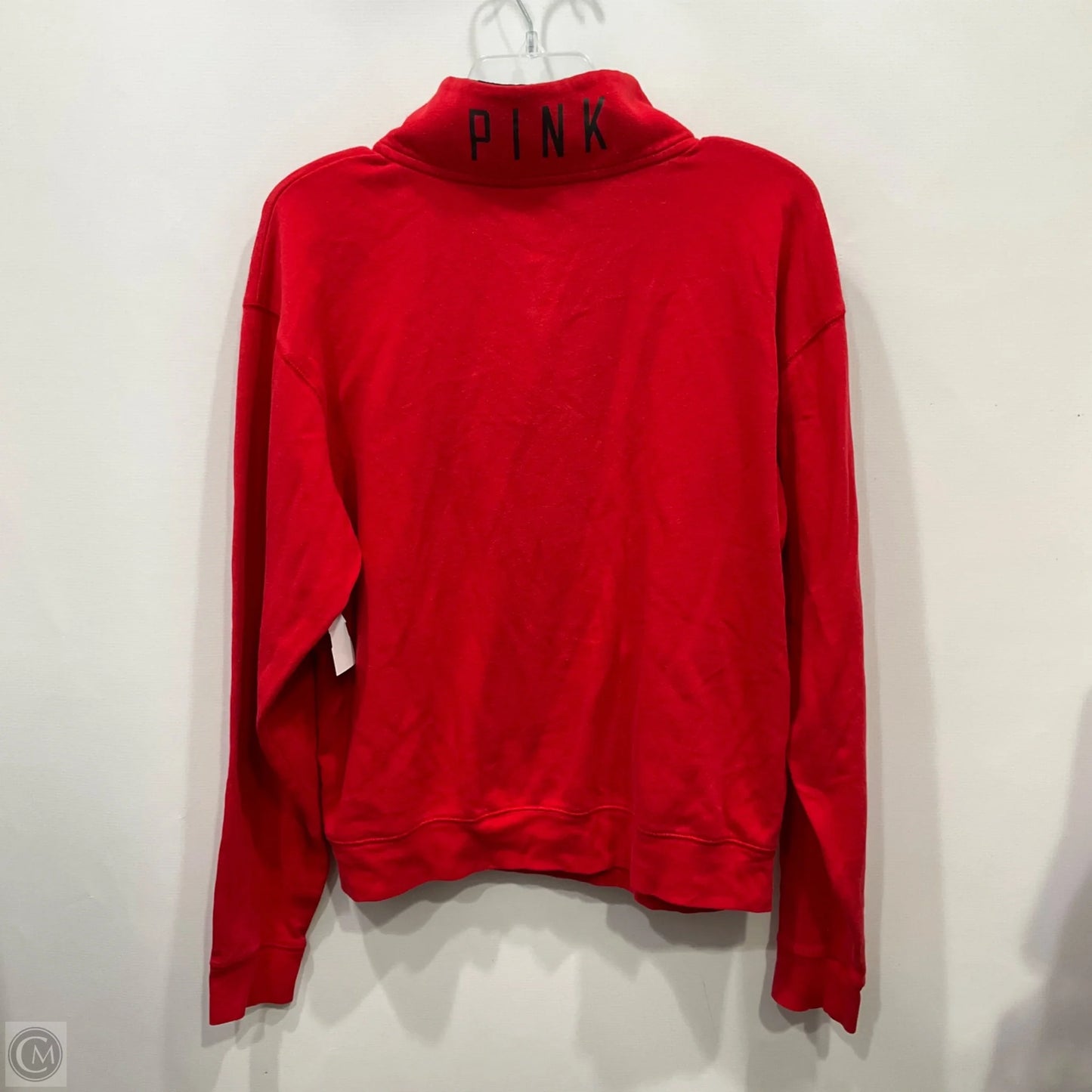 Sweatshirt Collar By Pink In Red, Size: M