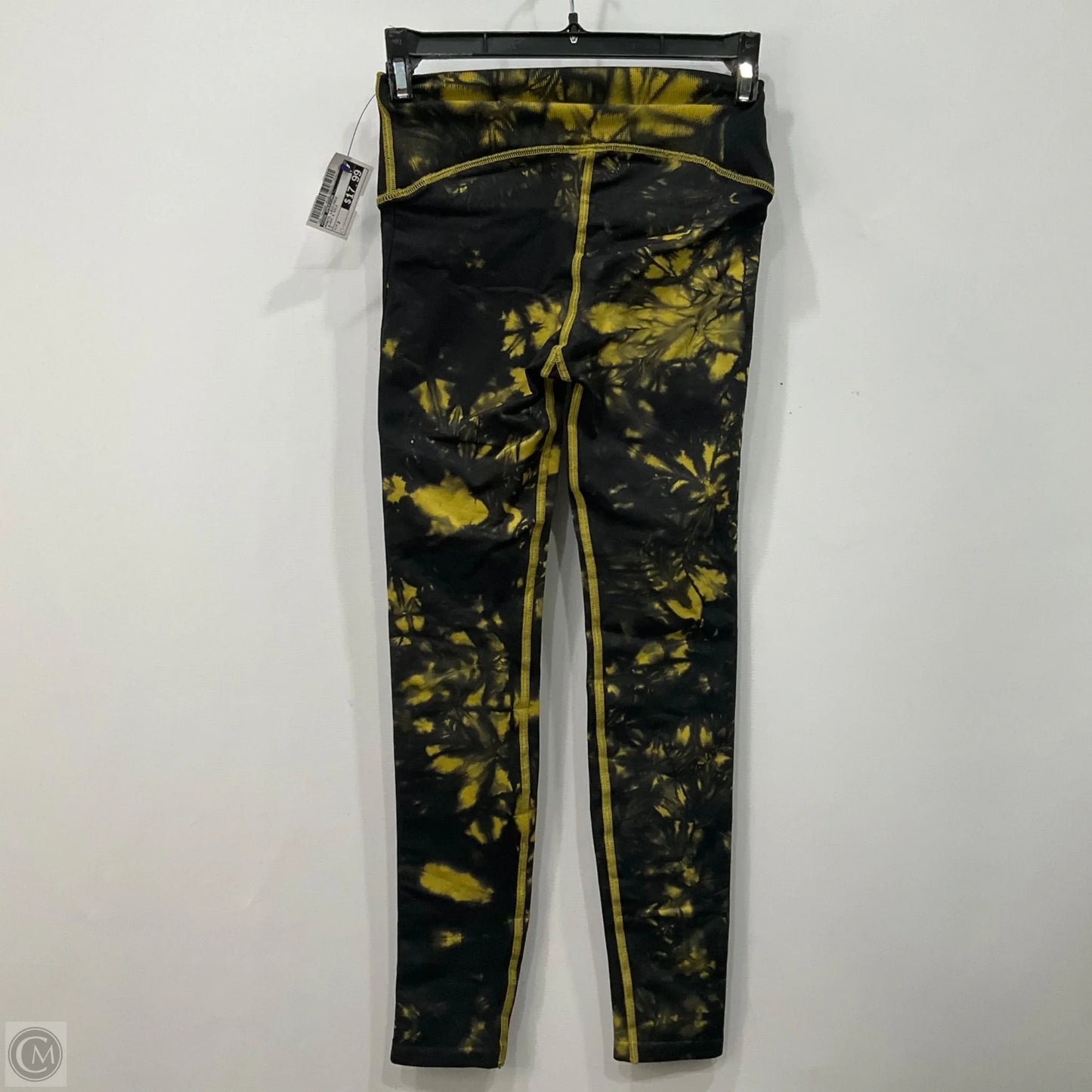 Pants Leggings By Good American In Black & Gold, Size: 2