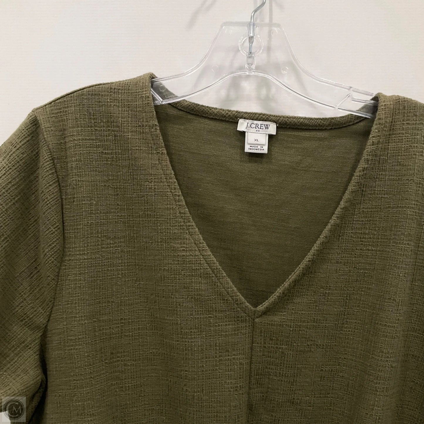 Top Short Sleeve By J. Crew In Green, Size: Xl