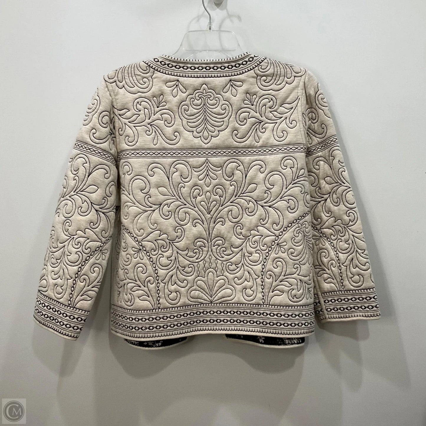 Cardigan By Daniel Rainn In Black & Cream, Size: M