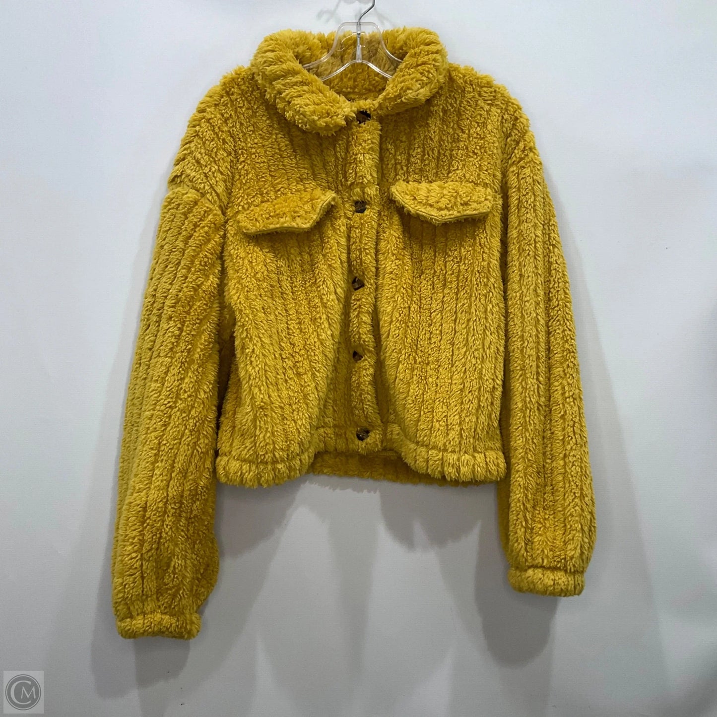 Sweater Cardigan By Shein In Yellow, Size: L