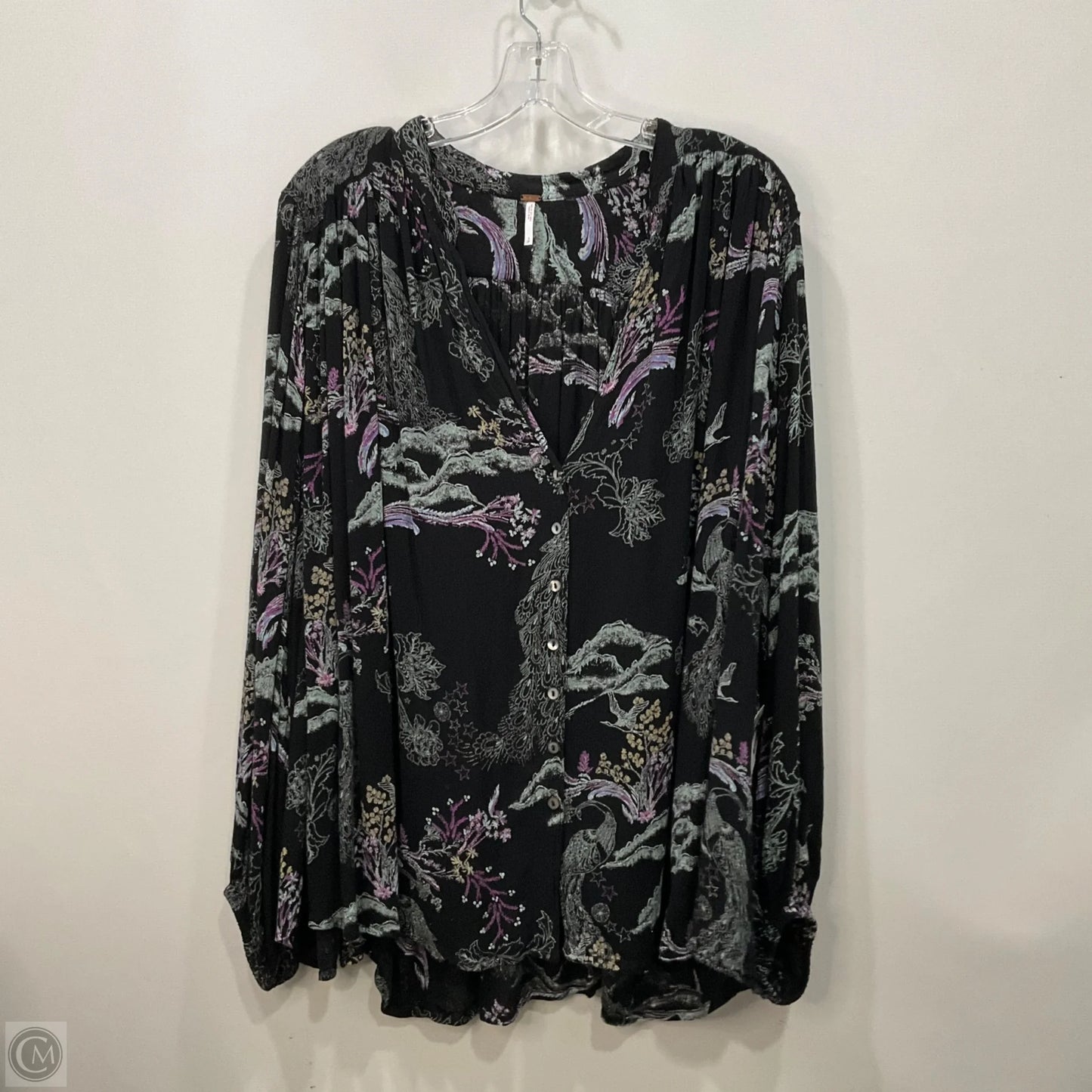 Top Long Sleeve By Free People In Black, Size: S