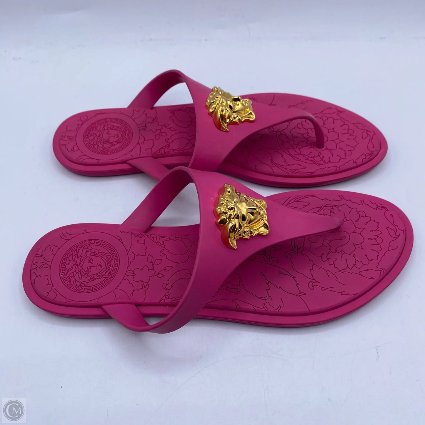 Sandals Luxury Designer By Versace In Pink, Size: 5.5