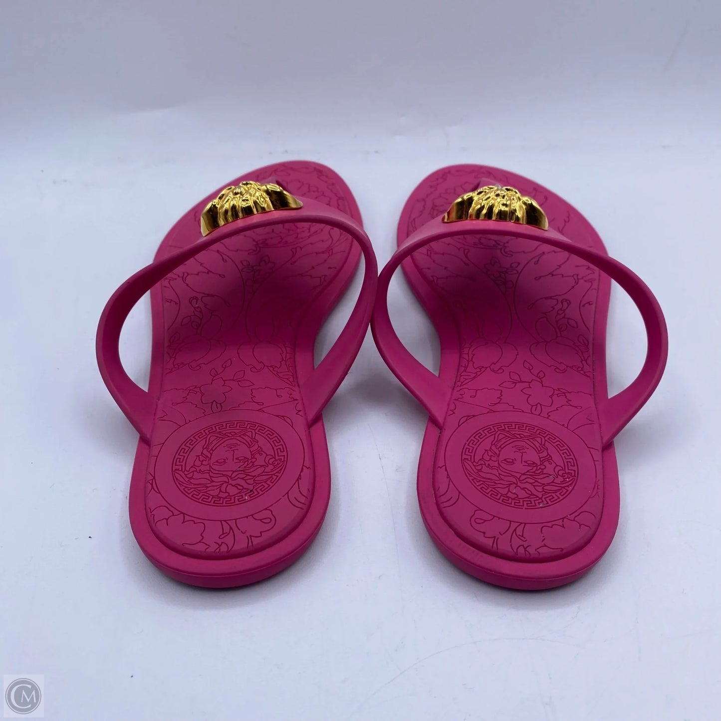 Sandals Luxury Designer By Versace In Pink, Size: 5.5