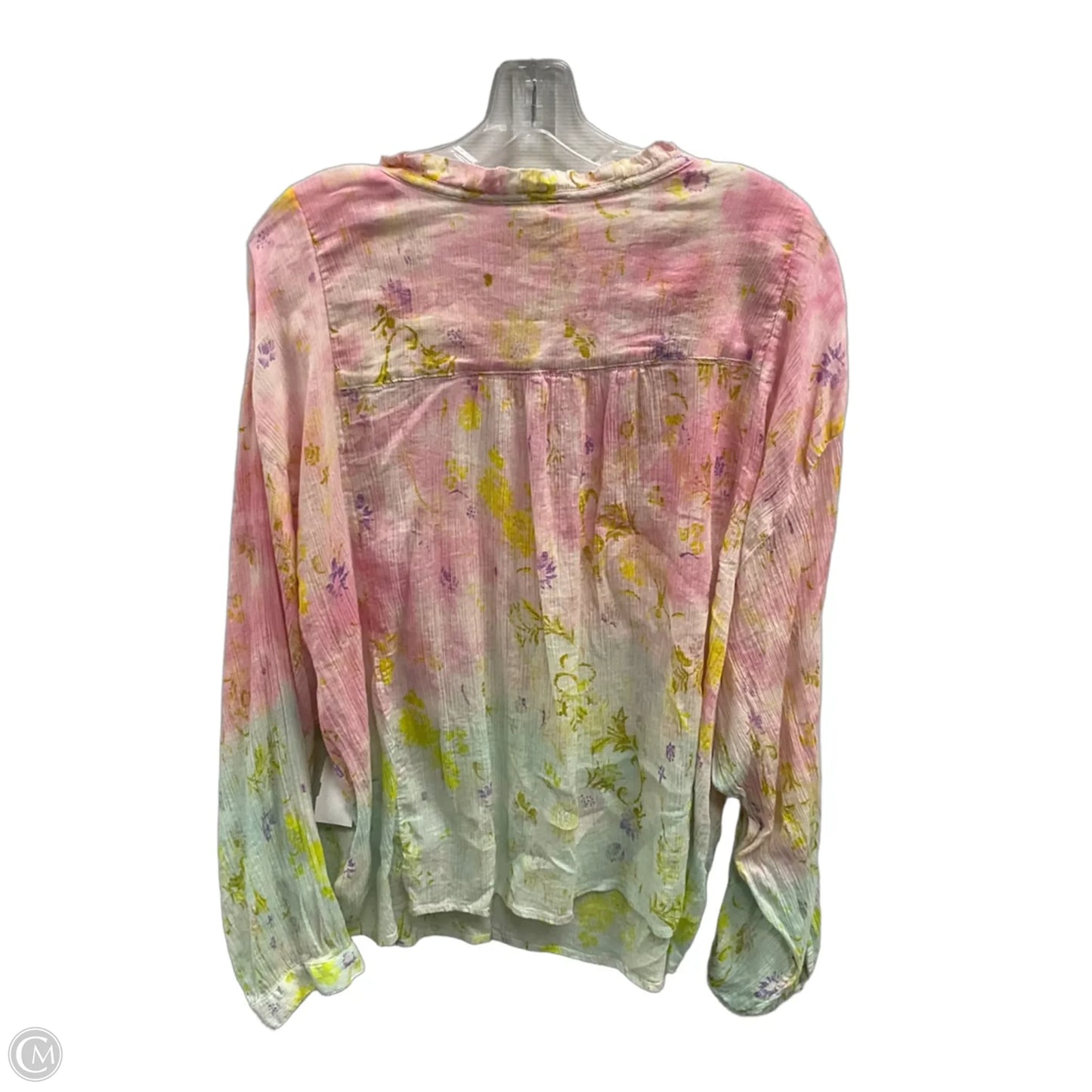 Top Long Sleeve By Pilcro In Floral Print, Size: 3x