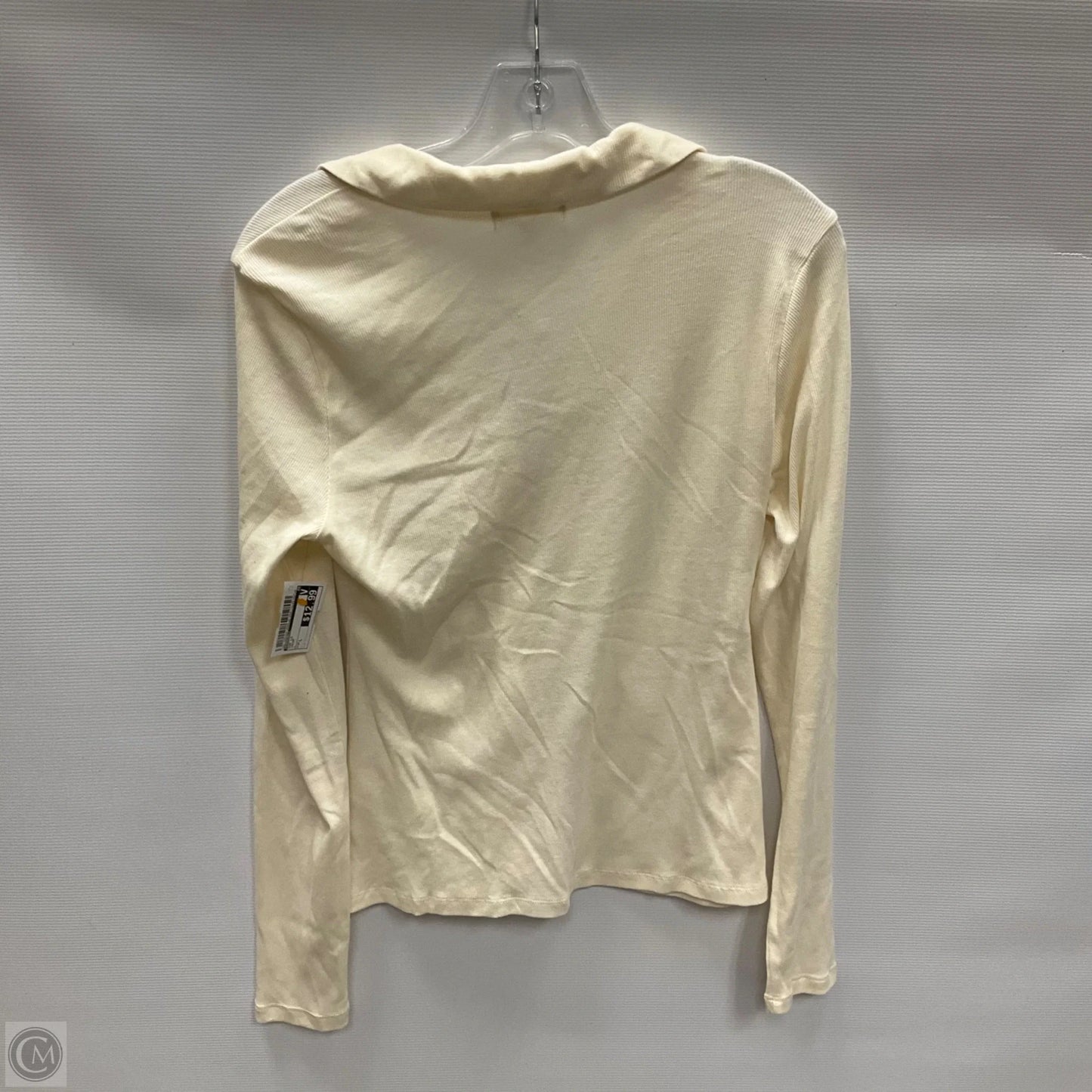 Top Long Sleeve By Madewell In Cream, Size: L