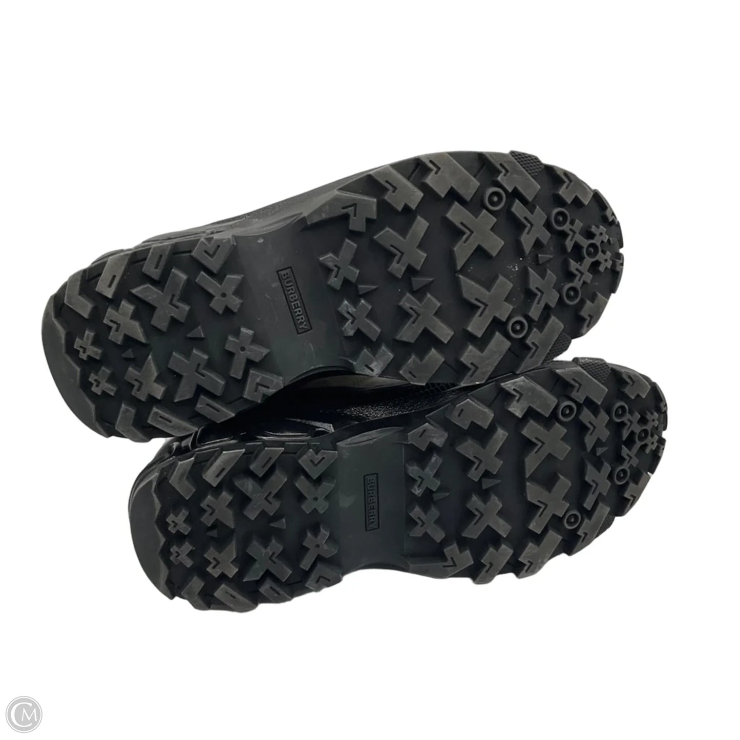 Shoes Luxury Designer By Burberry In Black & White, Size: 8