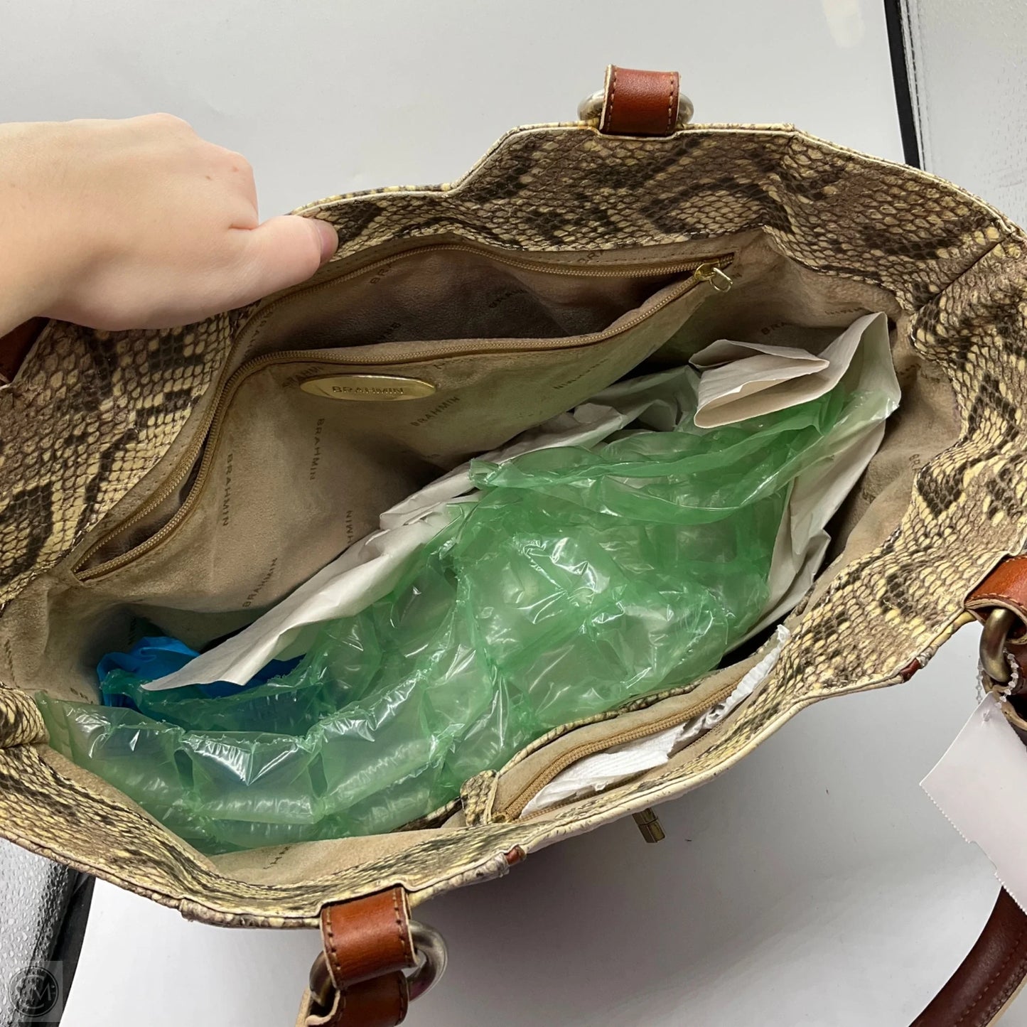 Handbag Designer By Brahmin, Size: Medium