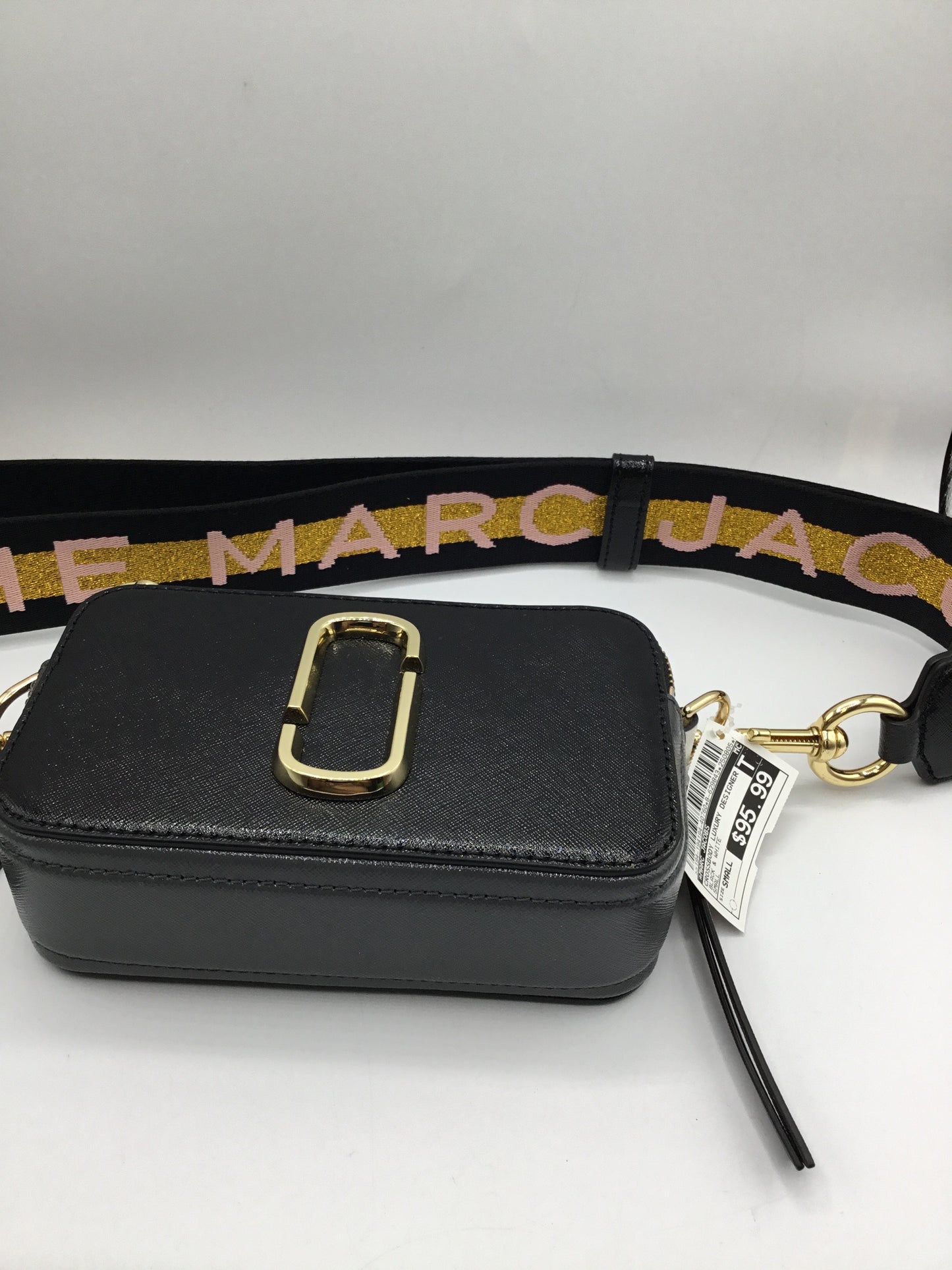 Crossbody Luxury Designer By Marc Jacobs In Black & White, Size:Smallo