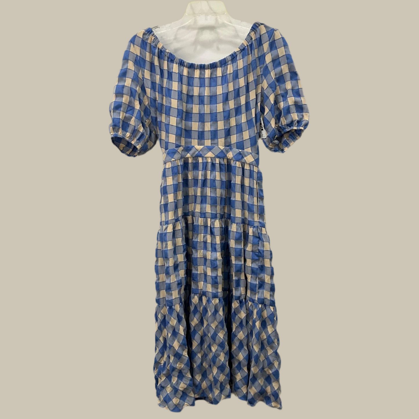 Dress Casual Maxi By Clothes Mentor In Blue & Cream, Size: M