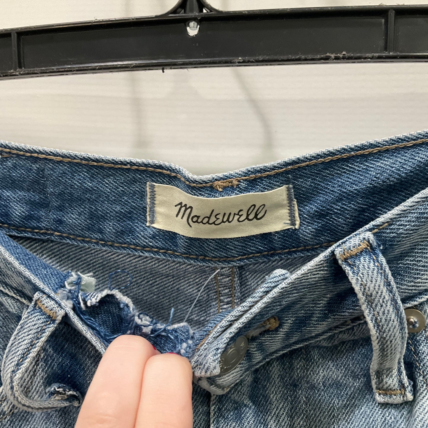 Jeans Straight By Madewell In Blue Denim, Size: 6