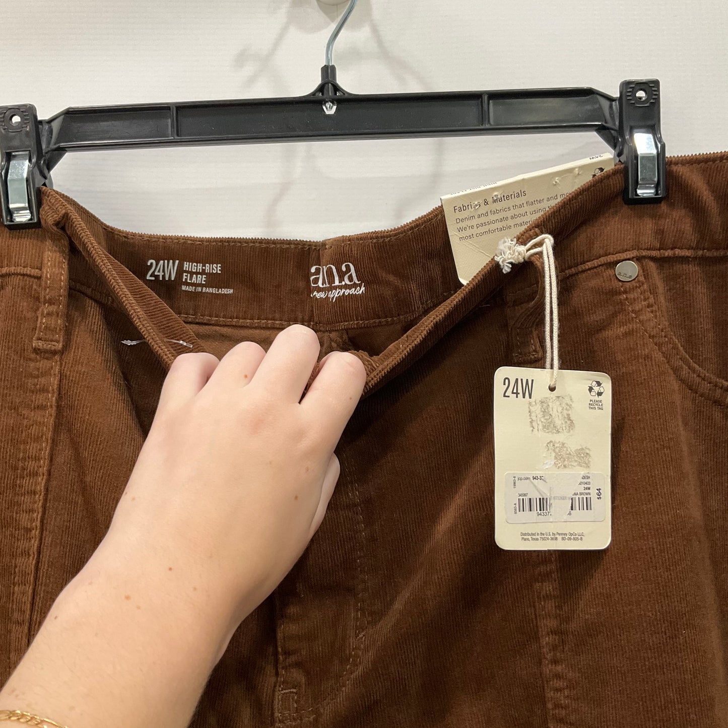 Pants Corduroy By Ana In Brown, Size: 24