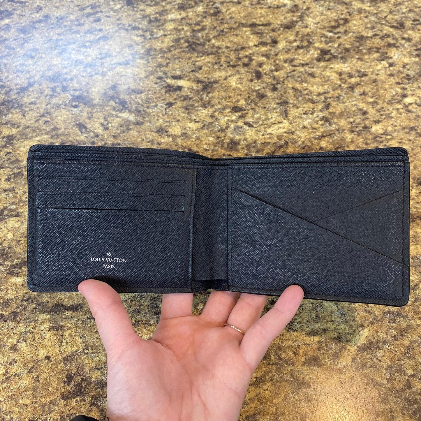 Wallet Luxury Designer By Louis Vuitton In Blue & Grey, Size:Medium