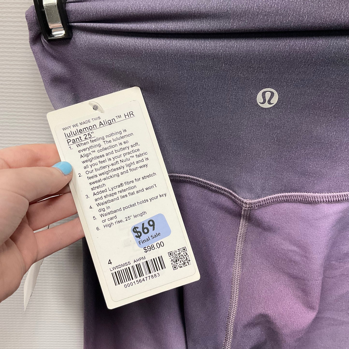 Athletic Leggings Capris By Lululemon In Purple, Size: 4