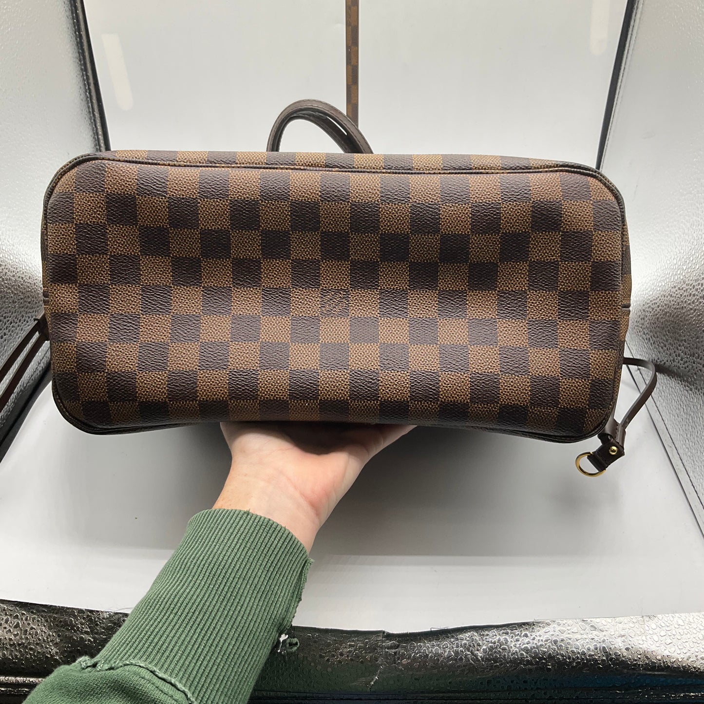 Handbag Luxury Designer By Louis Vuitton In Brown, Size:Large