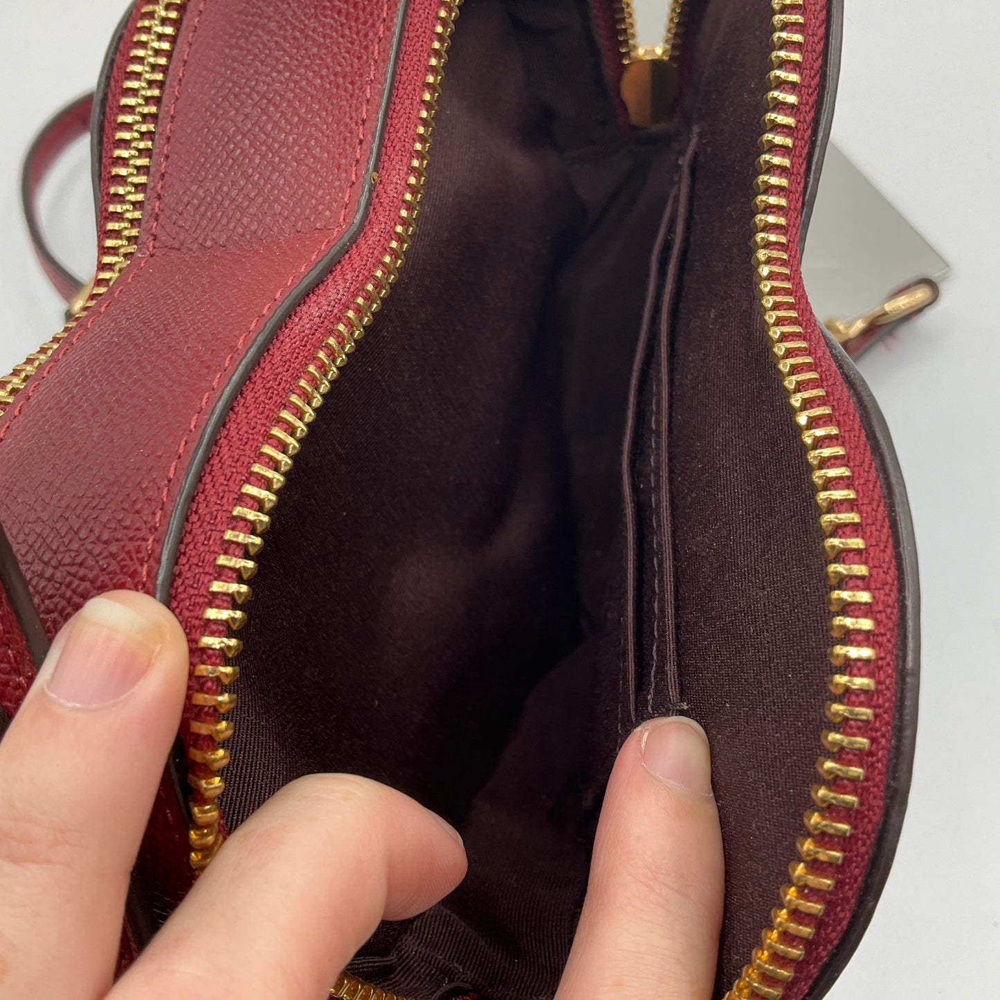CROSSBODY DESIGNER by COACH In BROWN & RED, Size: SMALL