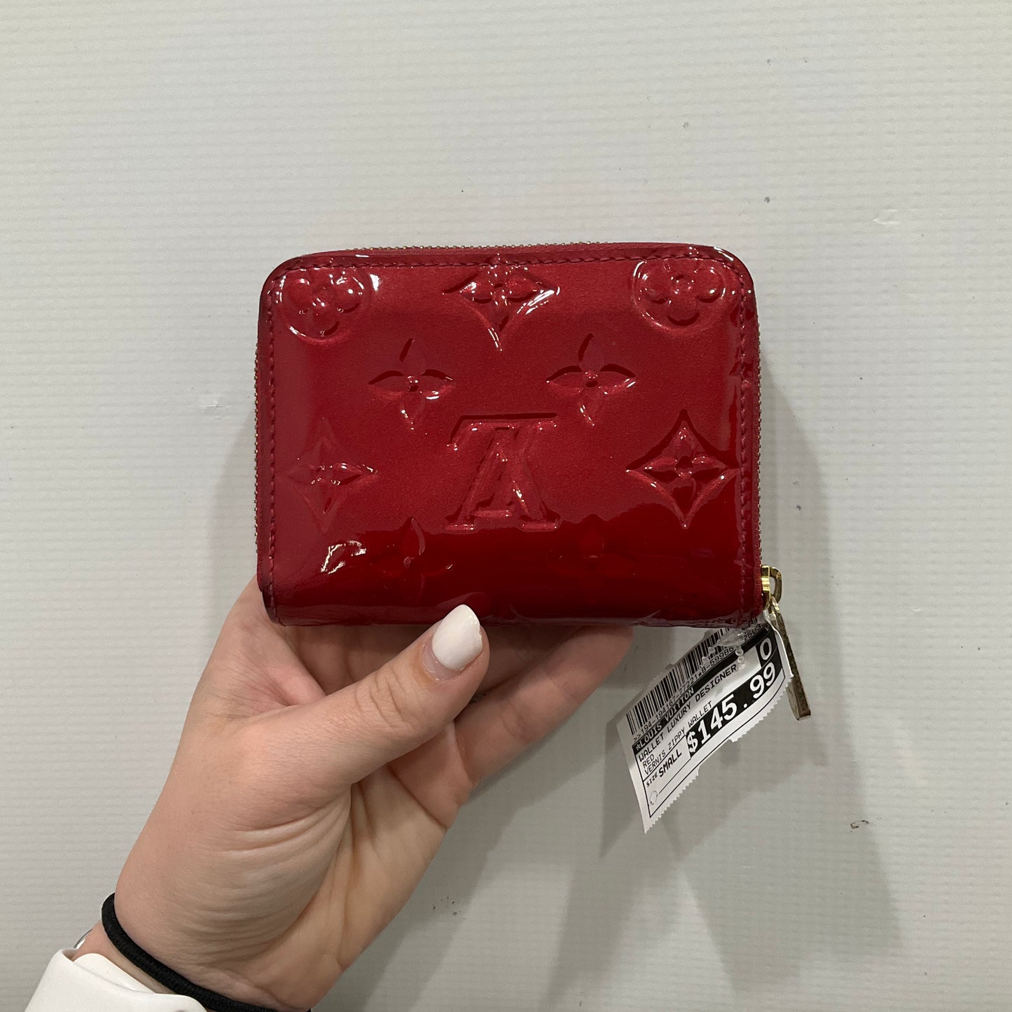 Vernis Zippy Wallet Wallet Luxury Designer By Louis Vuitton In Red, Size:Small