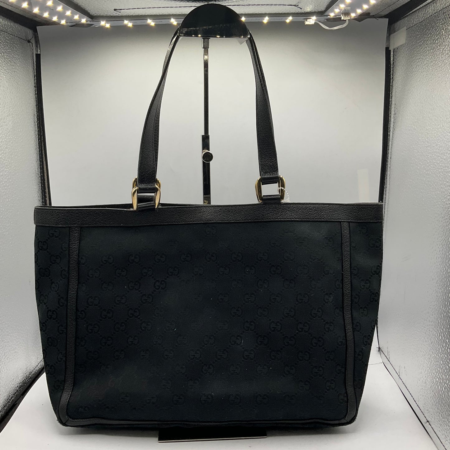 Handbag Luxury Designer By Gucci In Black, Size:Medium