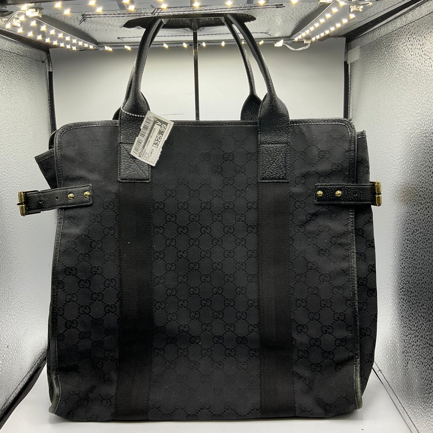 Handbag Luxury Designer By Gucci In Brown, Size:Large