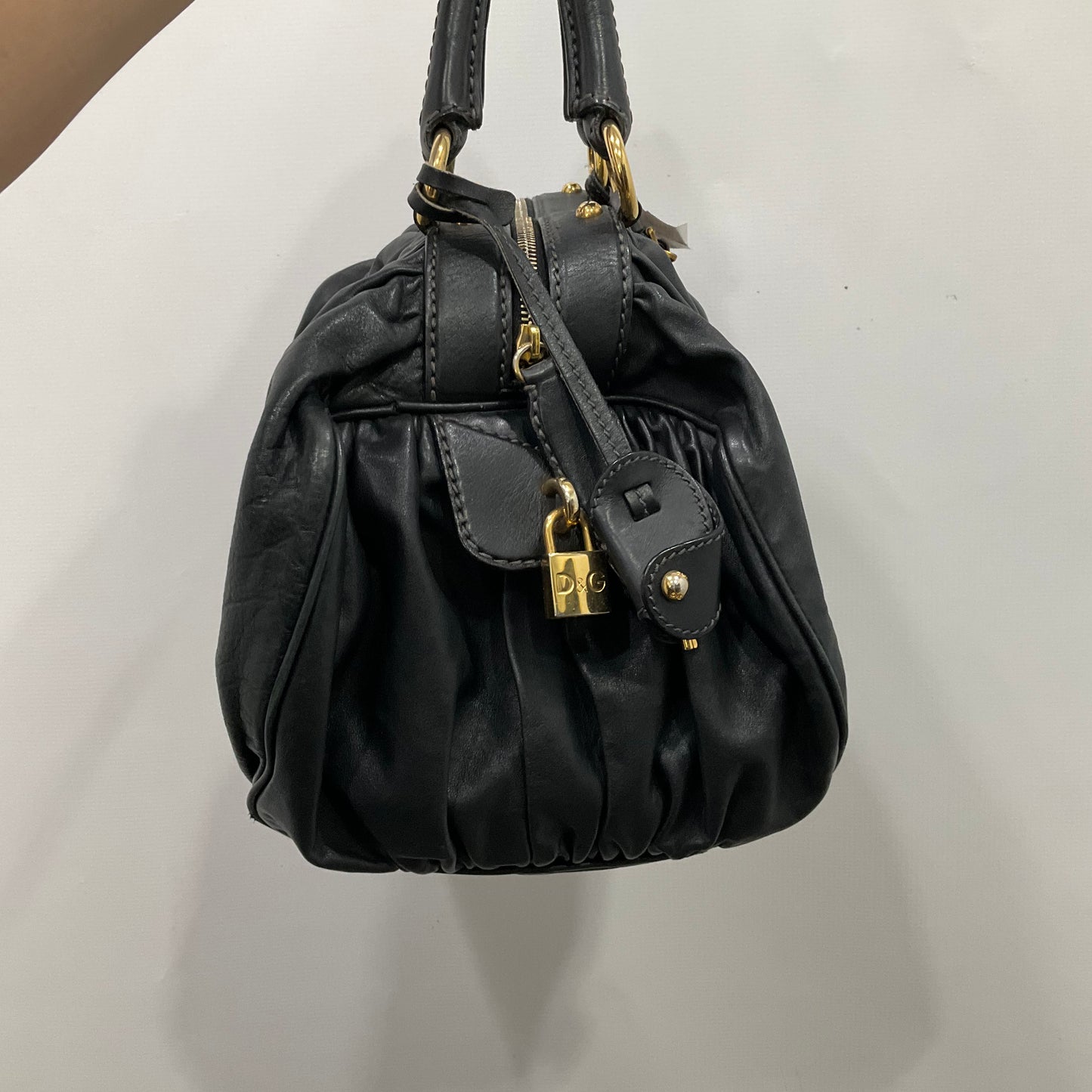 Handbag Luxury Designer By Dolce And Gabbana In Black, Size:Medium