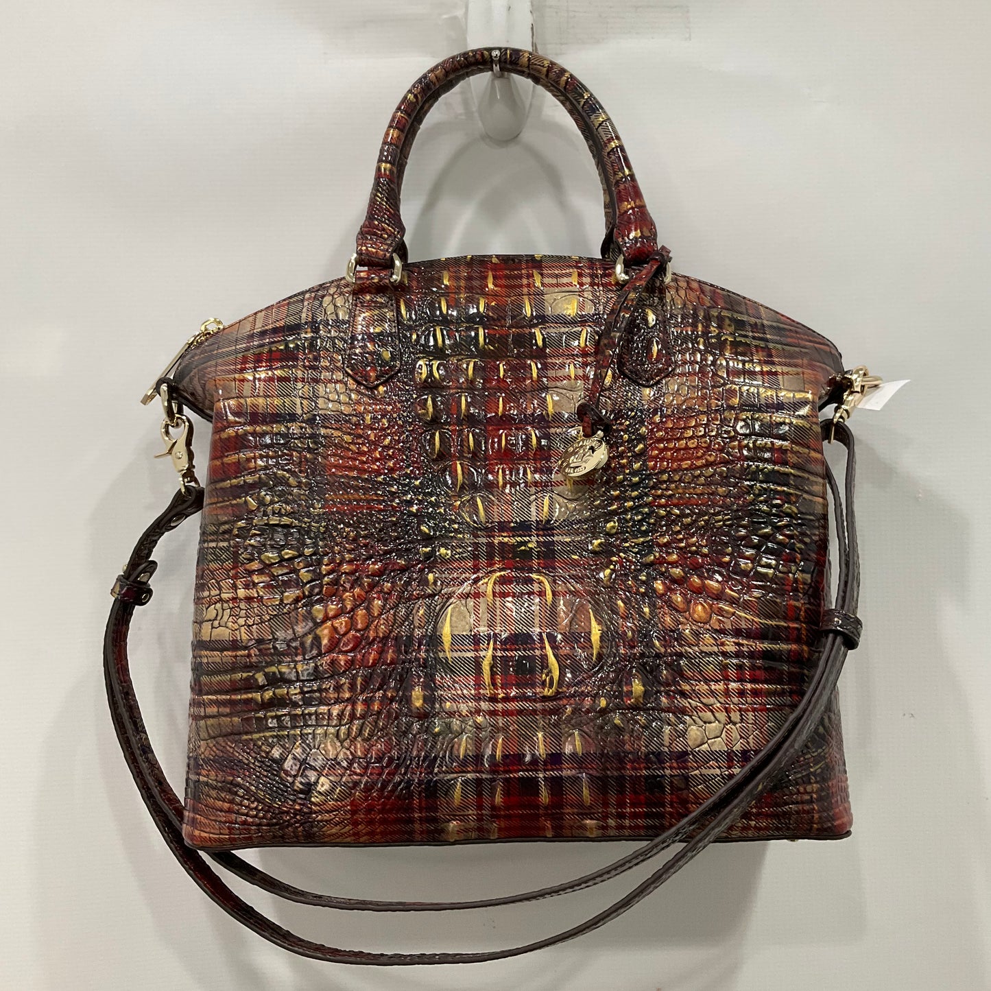HANDBAG DESIGNER by BRAHMIN In PLAID PATTERN, Size: LARGE