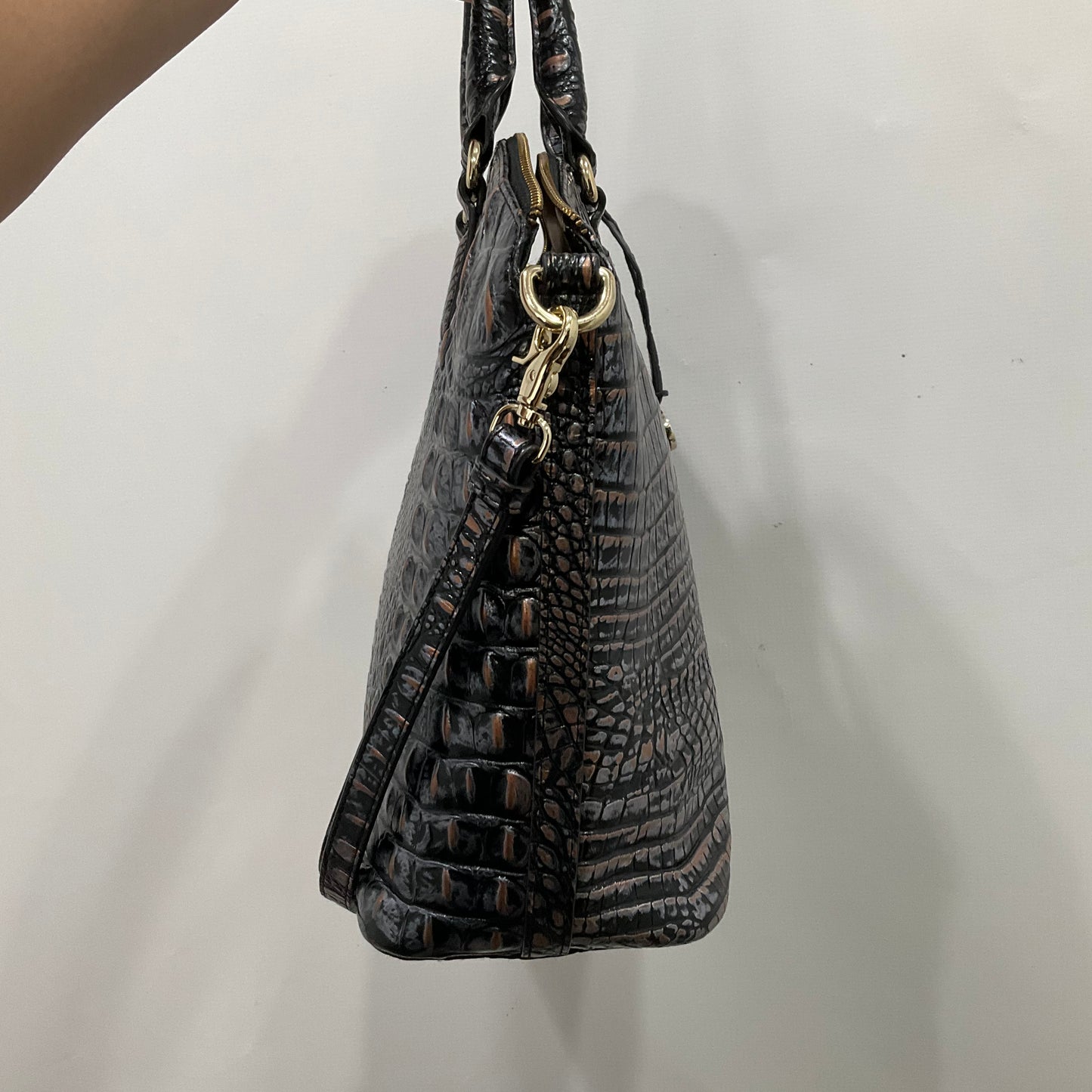 HANDBAG DESIGNER by BRAHMIN In PURPLE, Size: LARGE
