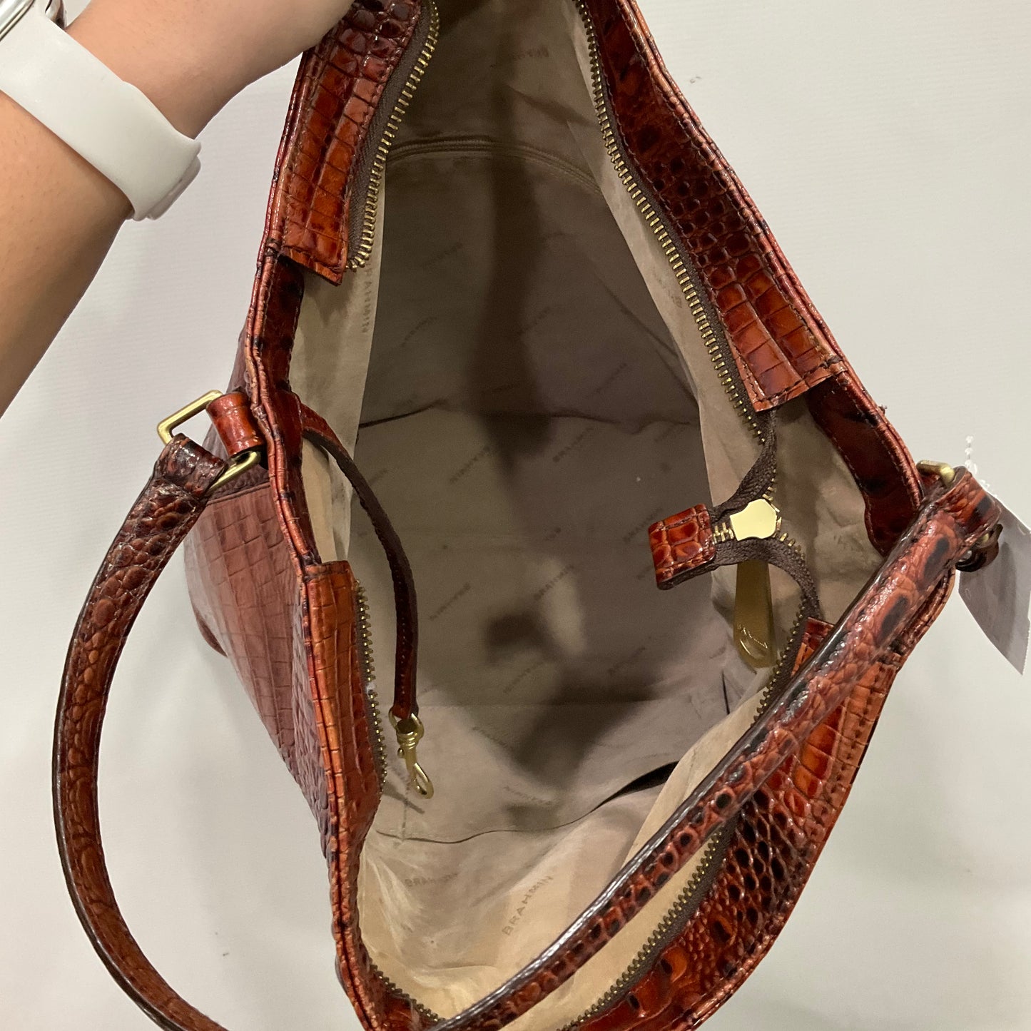 HANDBAG DESIGNER by BRAHMIN In BROWN, Size: LARGE