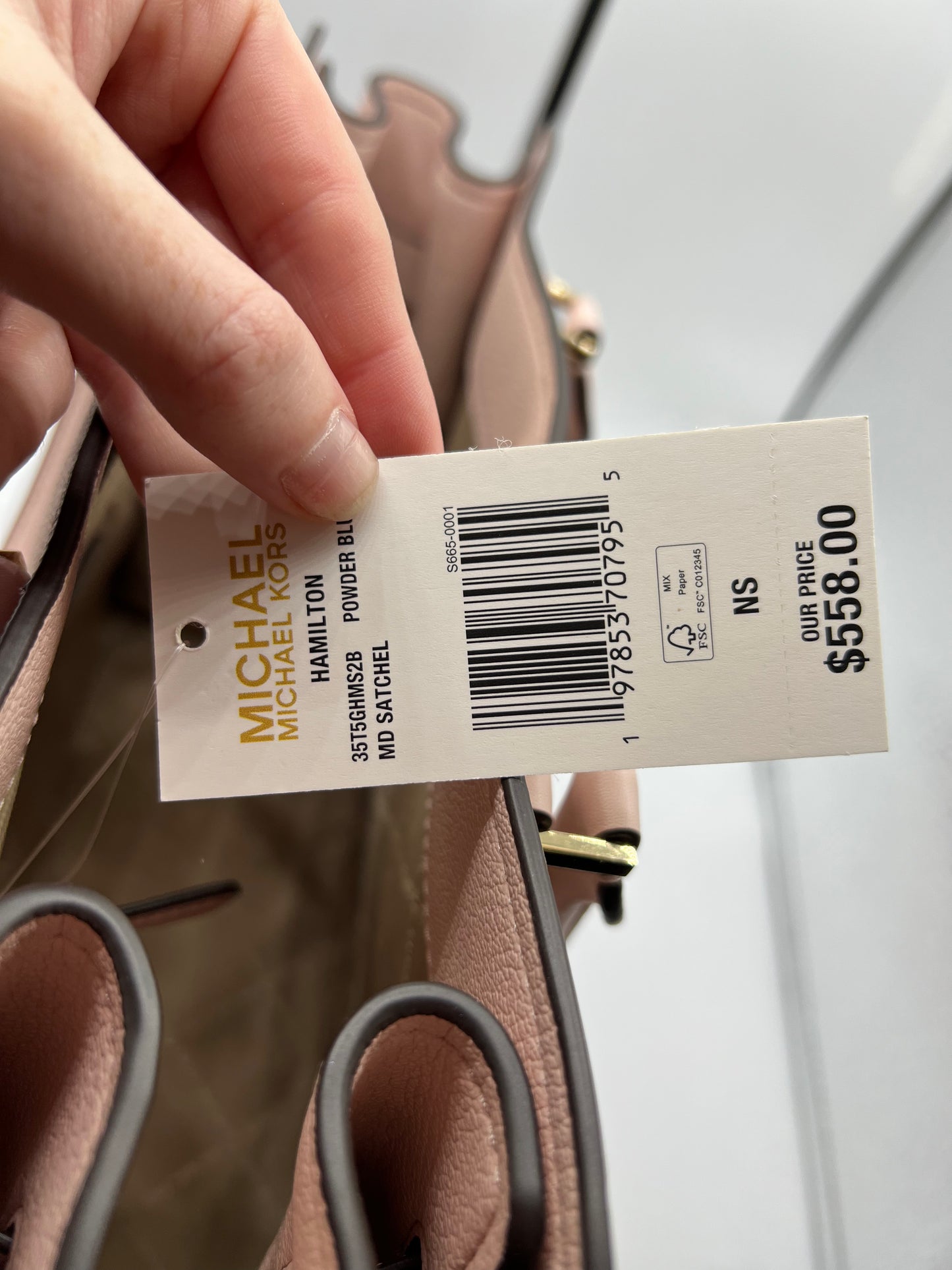 HANDBAG DESIGNER by MICHAEL KORS In PINK, Size: LARGE