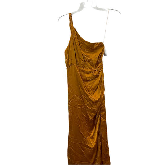 Dress Casual Midi By Anthropologie In Gold, Size: 4