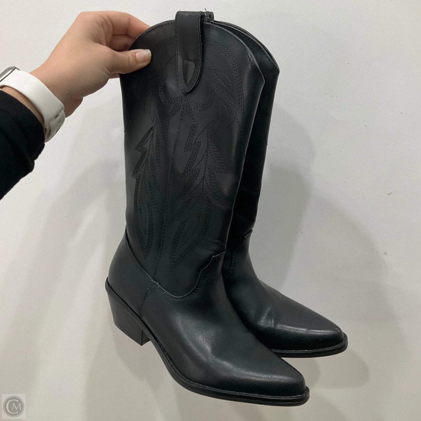 Boots Mid-calf Heels By Madden Girl In Black, Size: 6
