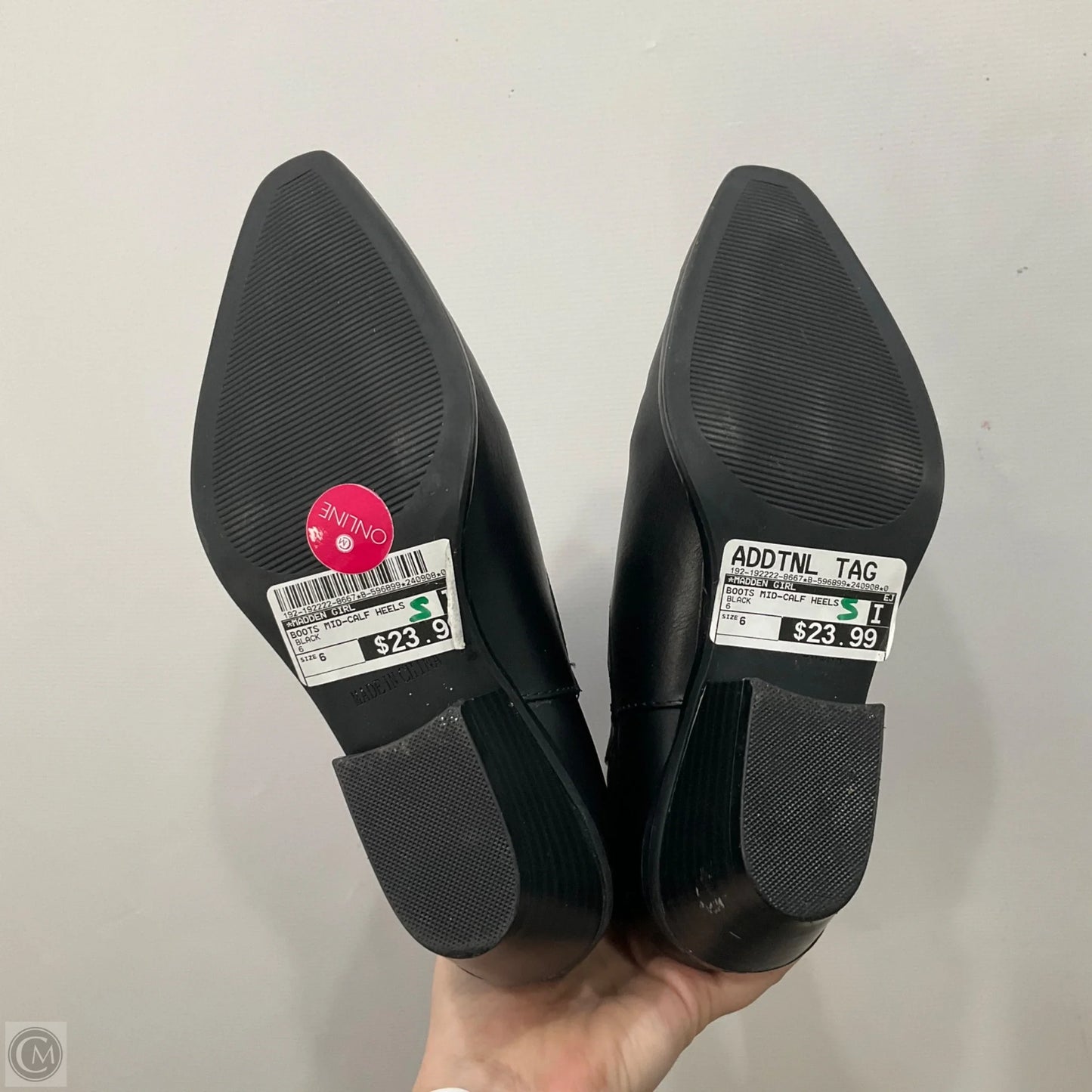 Boots Mid-calf Heels By Madden Girl In Black, Size: 6