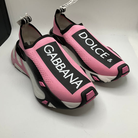 Shoes Sneakers By Dolce And Gabbana In Black & Pink, Size: 9.5