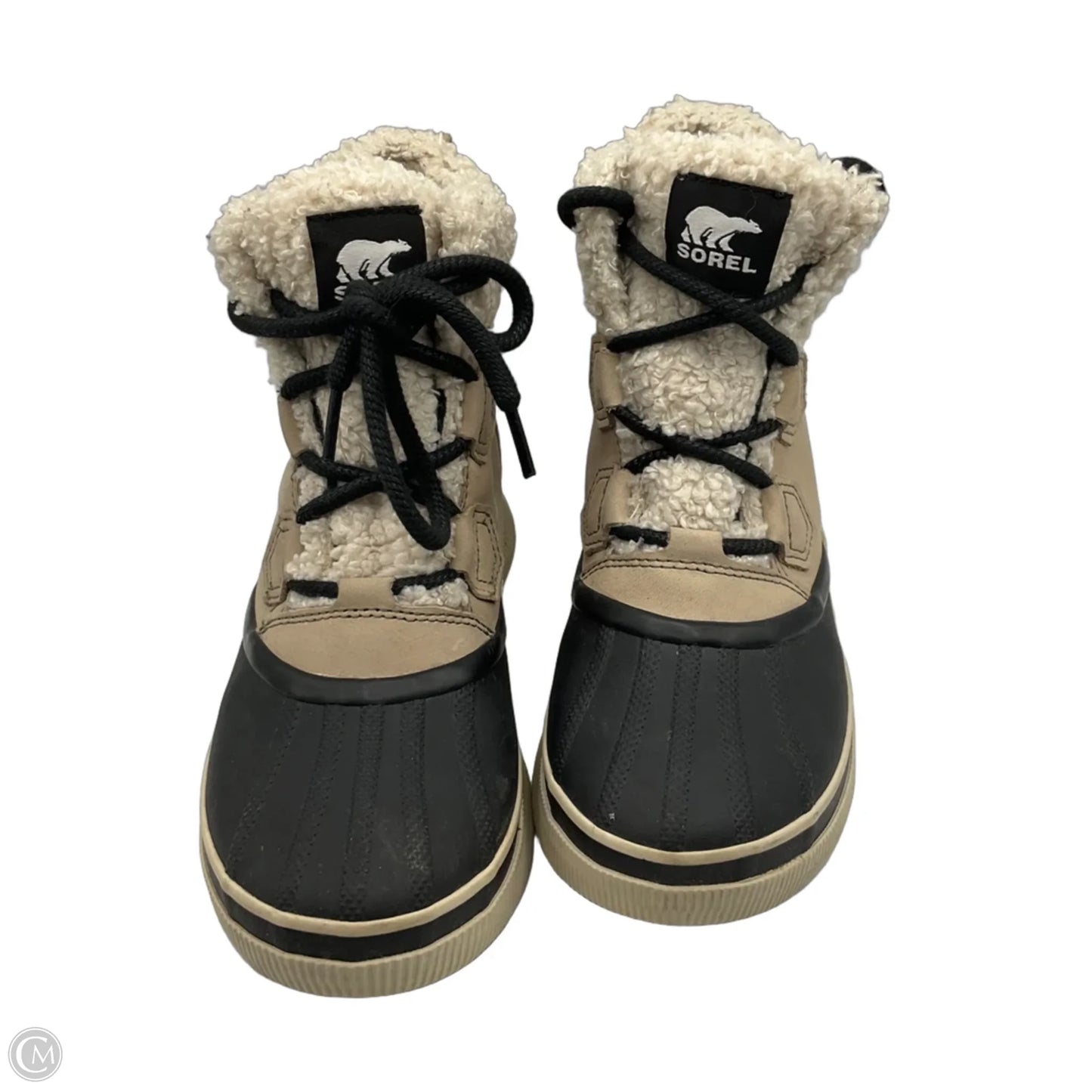 Boots Snow By Sorel In Black & Cream, Size: 7