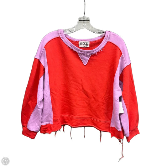 Sweatshirt Crewneck By Bucketlist In Red, Size: S