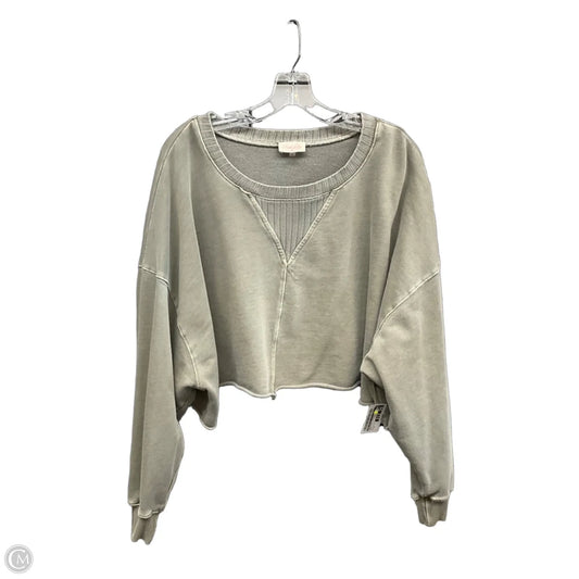 Sweatshirt Crewneck By Pink Lily In Green, Size: M