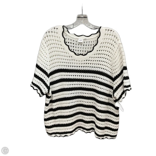 Sweater Short Sleeve By Gap In Striped Pattern, Size: Xl