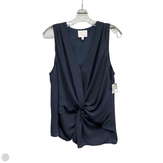 Blouse Sleeveless By Cma In Navy, Size: M