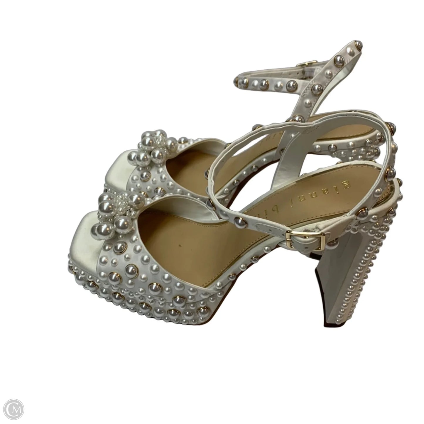 Sandals Heels Block By Gianni Bini In White, Size: 9