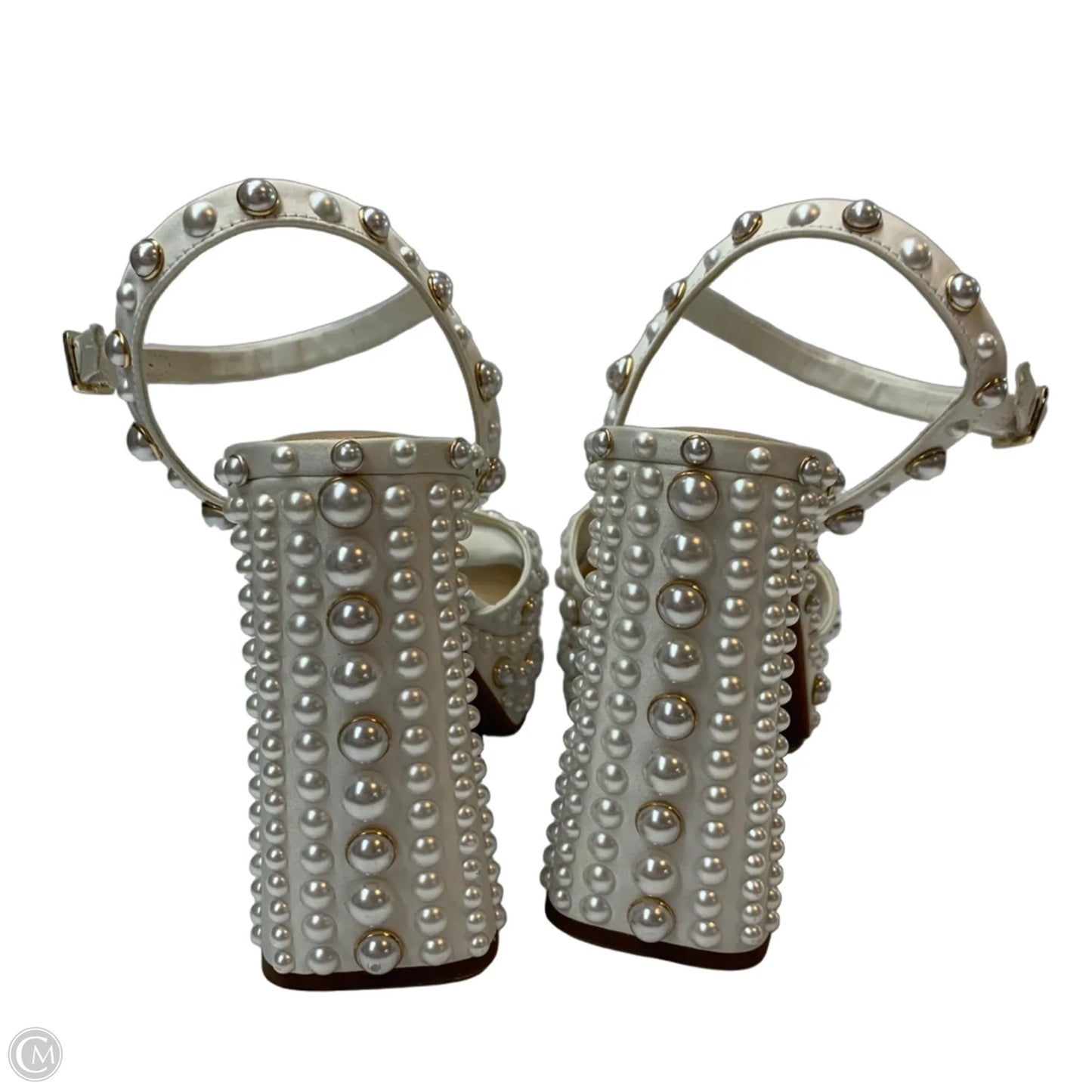 Sandals Heels Block By Gianni Bini In White, Size: 9