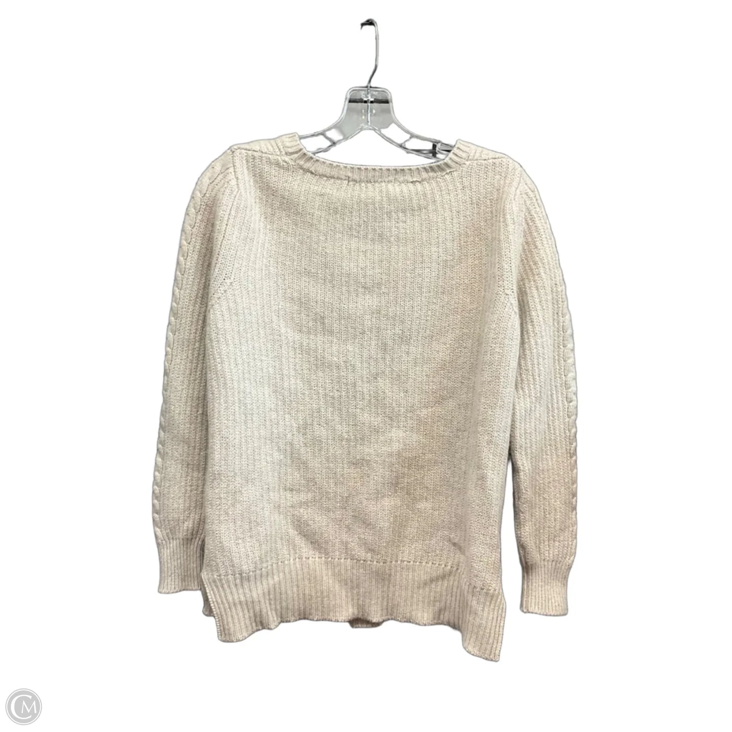 Cardigan By Lacoste In Cream, Size: M