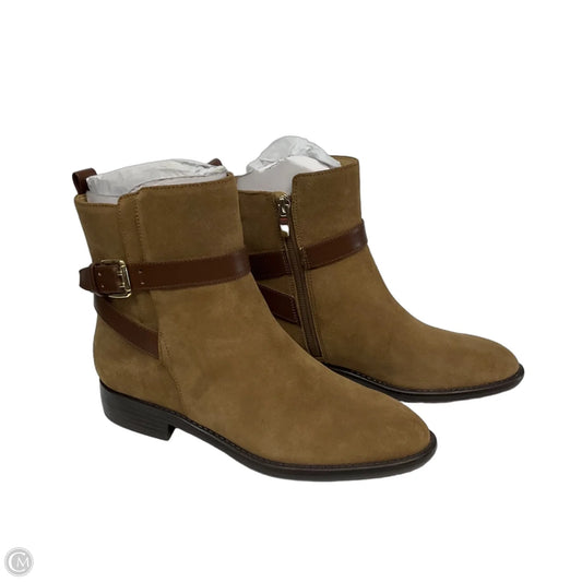 Boots Ankle Heels By Nine West In Brown, Size: 7.5