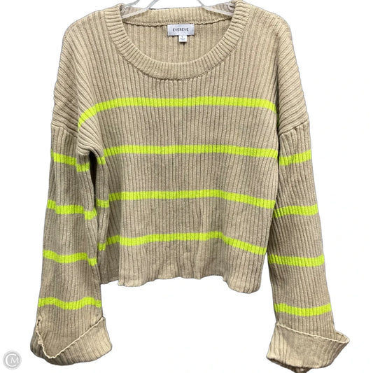 Sweater By Evereve In Striped Pattern, Size: L