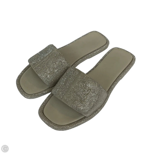 Sandals Designer By Tory Burch In Silver, Size: 10