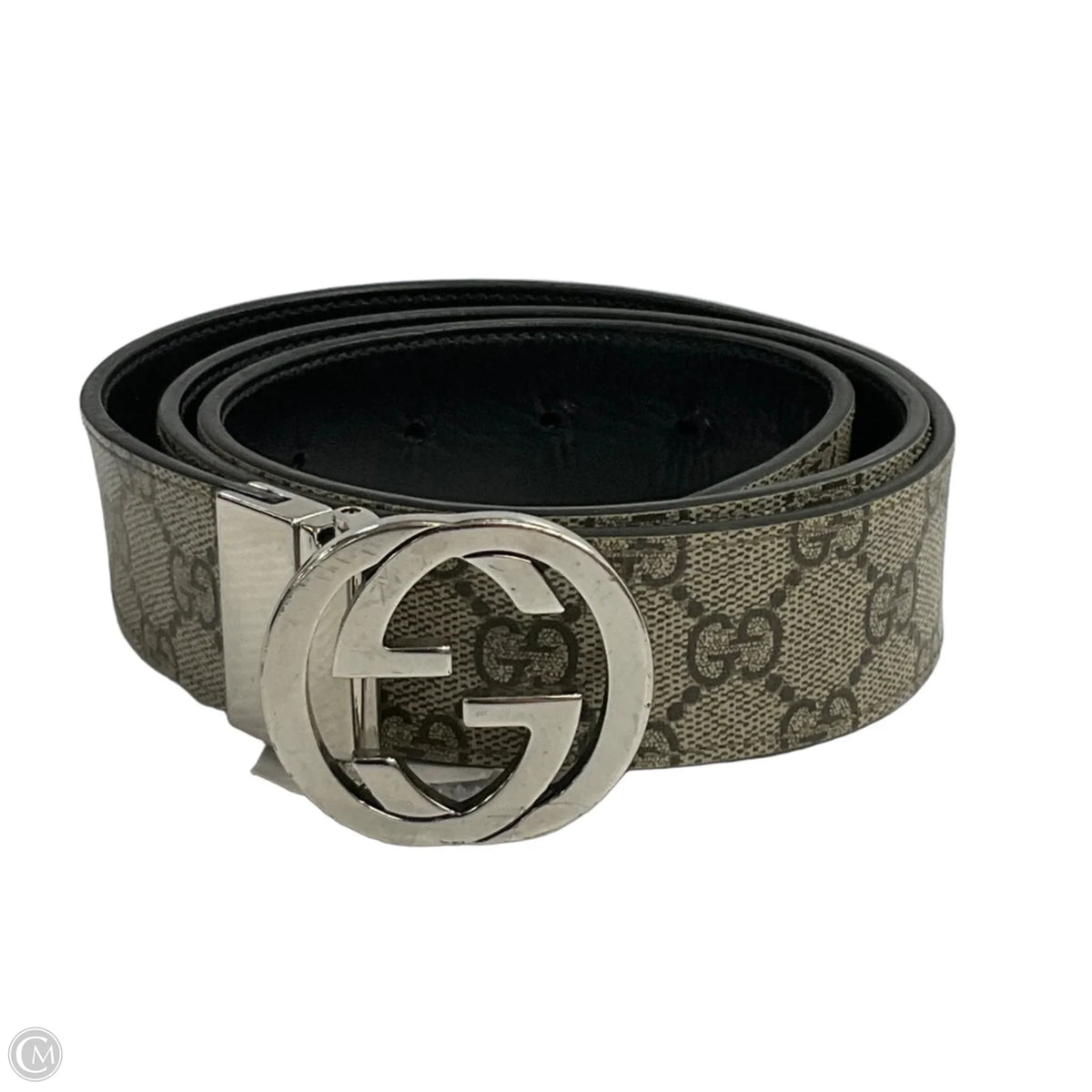 Reversible Belt Luxury Designer By Gucci, Size: Medium