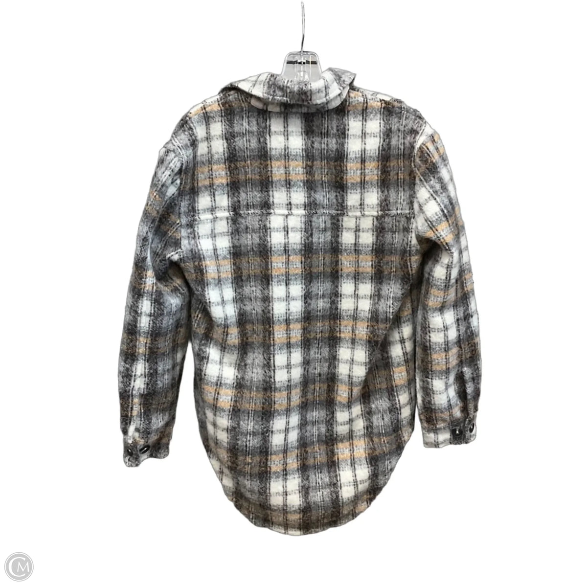 Jacket Shirt By Silver In Plaid Pattern, Size: S