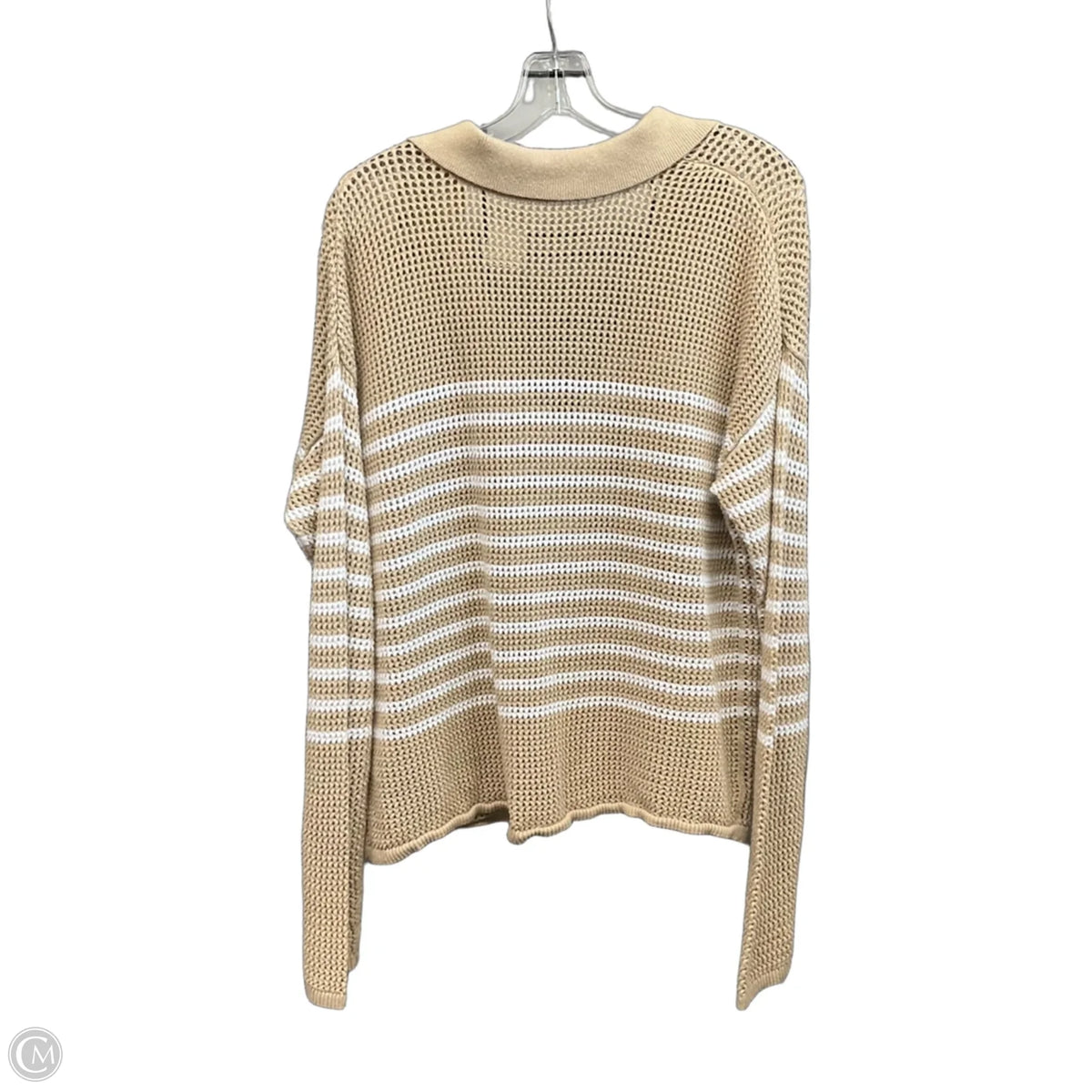 Top Long Sleeve By Gap In Striped Pattern, Size: L