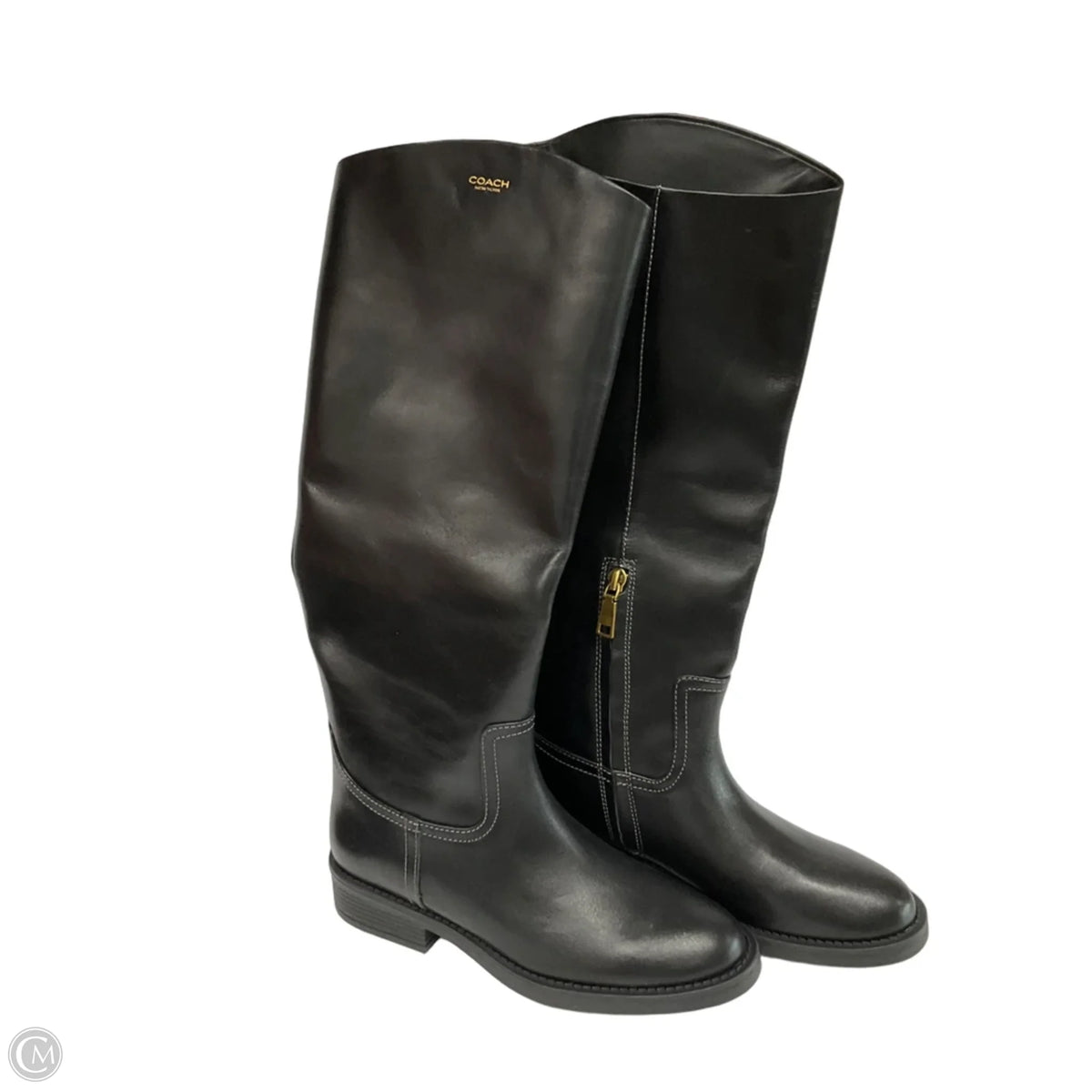 Boots Designer By Coach In Black, Size: 6.5